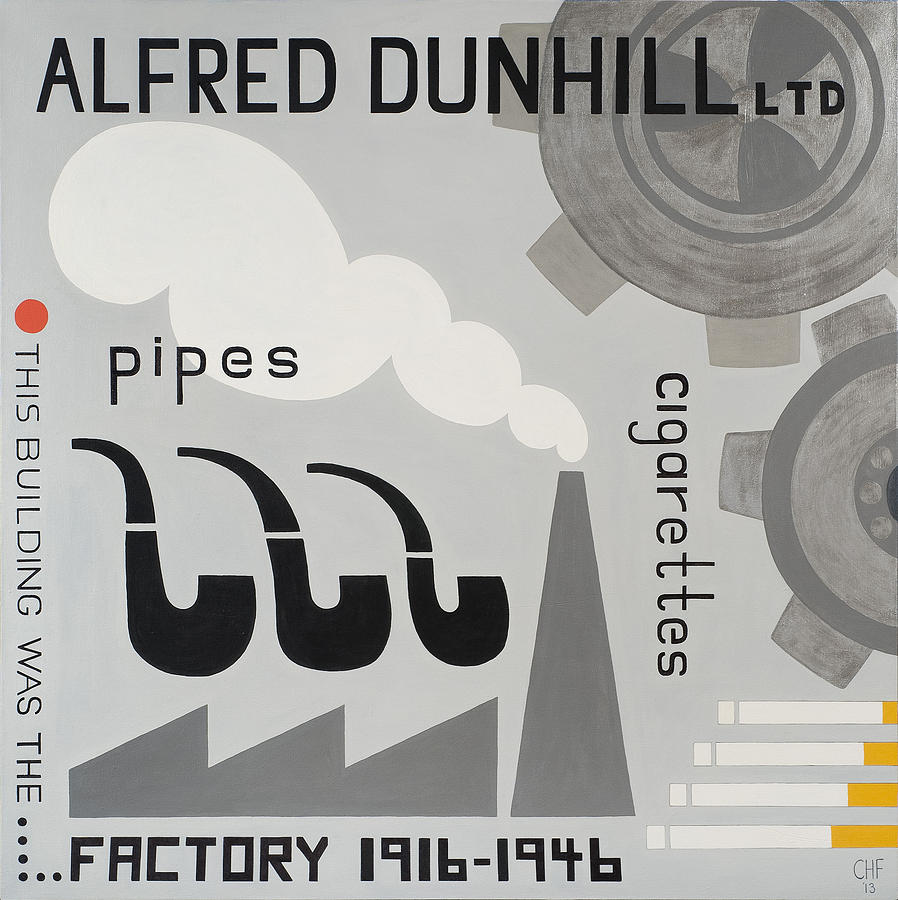 Dunhill Factory Painting by Carolyn Hubbard-Ford