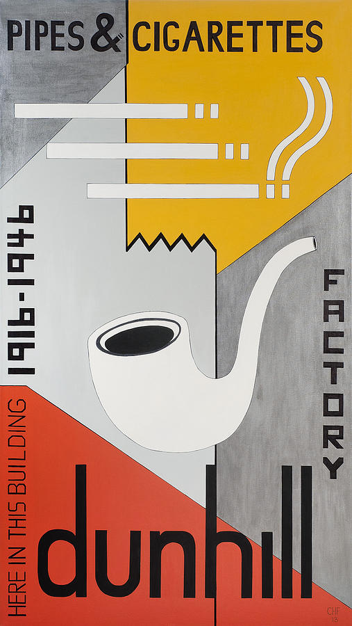 Dunhill Pipes & Cigarettes, 2013 Acrylic On Canvas Photograph by Carolyn Hubbard-Ford