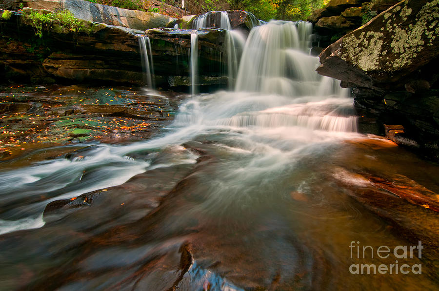 Fall Photograph - Dunloup Falls D300_07714 by Kevin Funk
