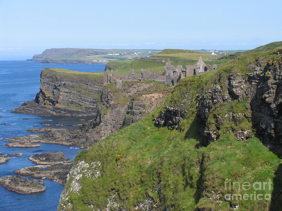 Dunluce Castle On The Cliffs Photograph by Suzanne Oesterling