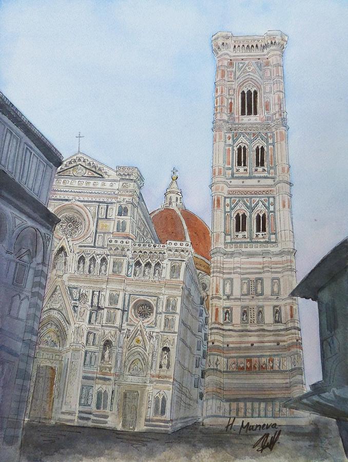 Duomo Florence in color Painting by Henrieta Maneva