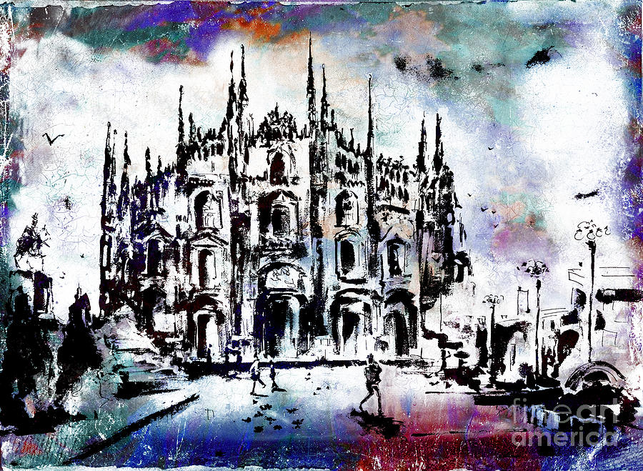 Duomo Milan Italy  Digital Art by Ginette Callaway