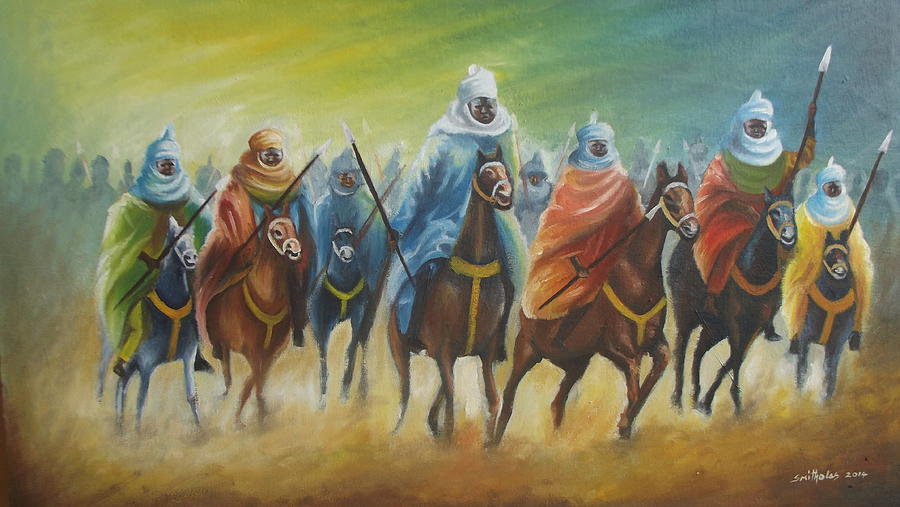 Durbar Riders Painting by Olaoluwa Smith