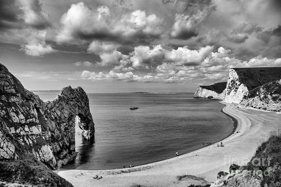 Durdle Door Black and White Photograph by Chris Thaxter