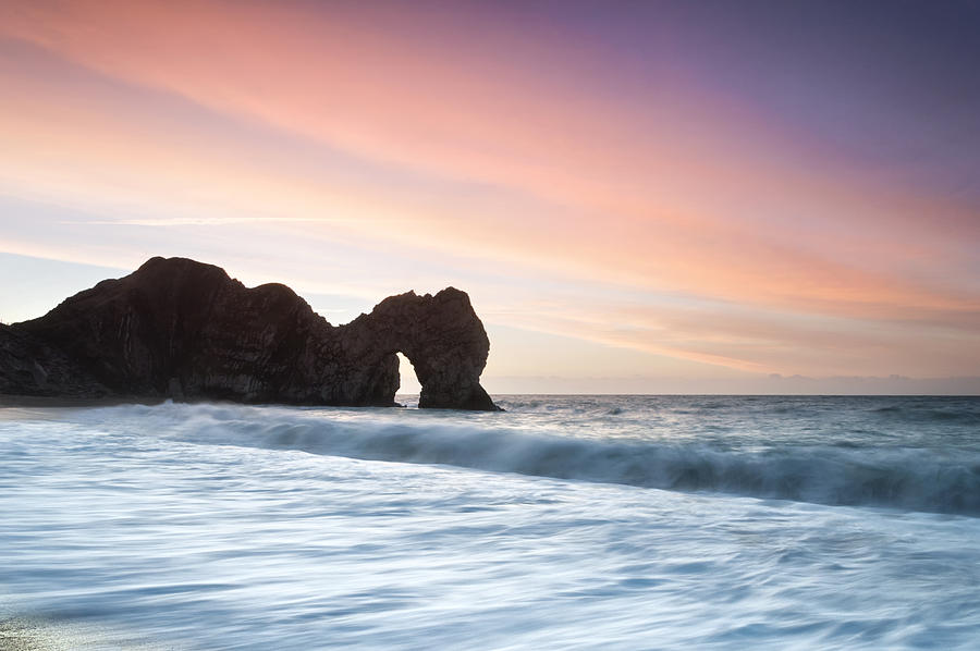 Christmas Photograph - Durdle Door Sunrise by Chris Frost