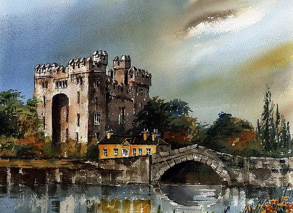 Durty Nellies at Bunratty Painting by Val Byrne