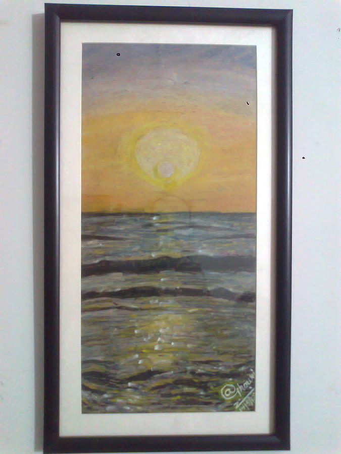 Seascape Painting - Dusk by A Ghouri