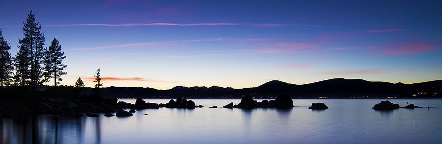 Dusk at Lake Tahoe Photograph by Dianne Phelps