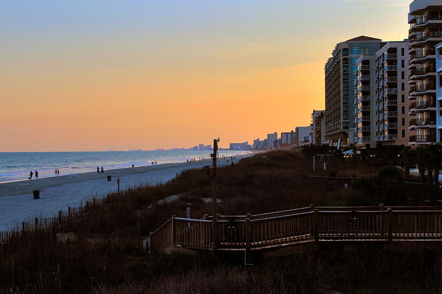 Dusk at North Myrtle Beach Photograph by Jim Vance