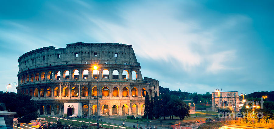 Dusk at the Colosseum Photograph by Matteo Colombo