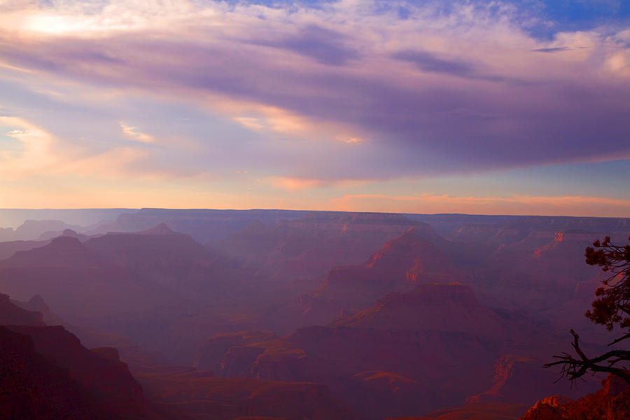 Dusk at the Grand Canyon Photograph by Tom Kelly