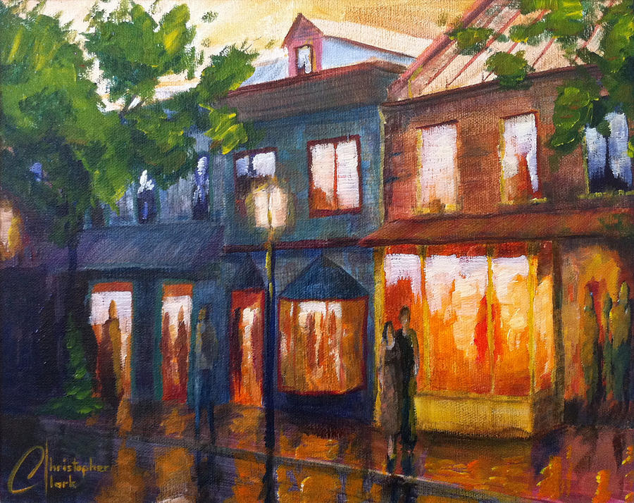 Sunset Painting - Dusk in Alexandria by Christopher Clark