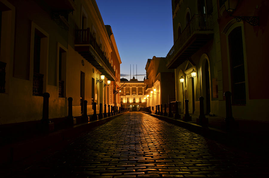 Dusk in Old San Juan Photograph by Brian Kamprath