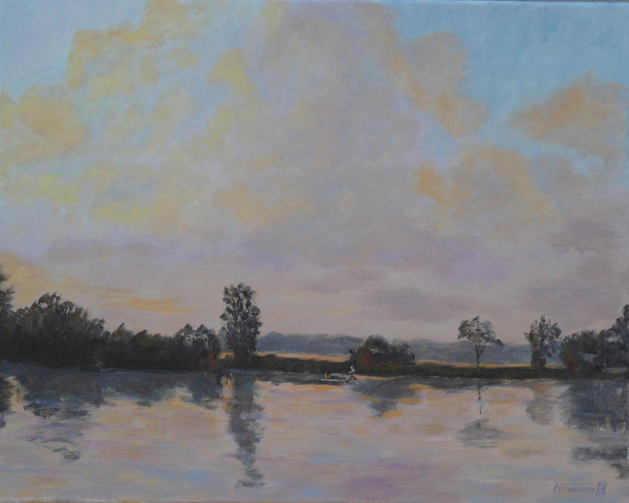 Dusk In The 1000 Islands Painting by Robert P Hedden