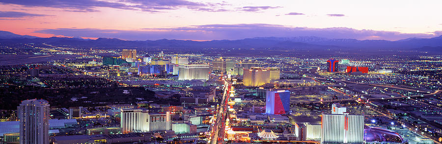 Las Vegas Photograph - Dusk Las Vegas Nv Usa by Panoramic Images