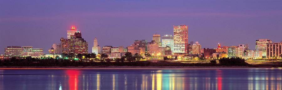 Memphis Photograph - Dusk, Memphis, Tennessee, Usa by Panoramic Images