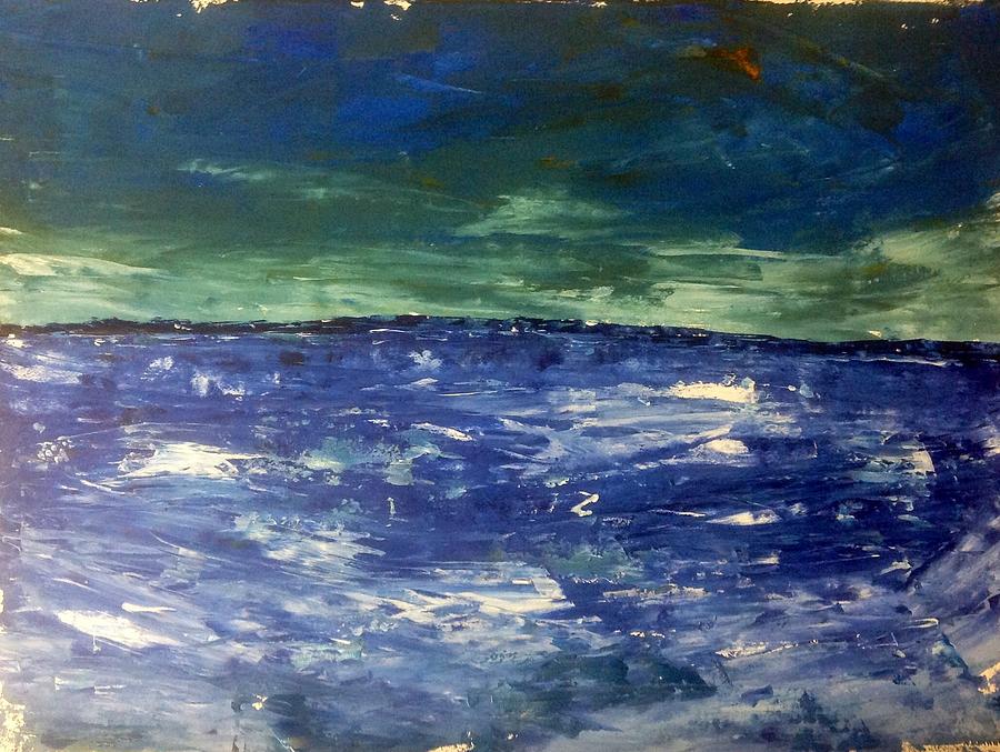 Dusk off the Coast of Newfoundland Painting by Desmond Raymond