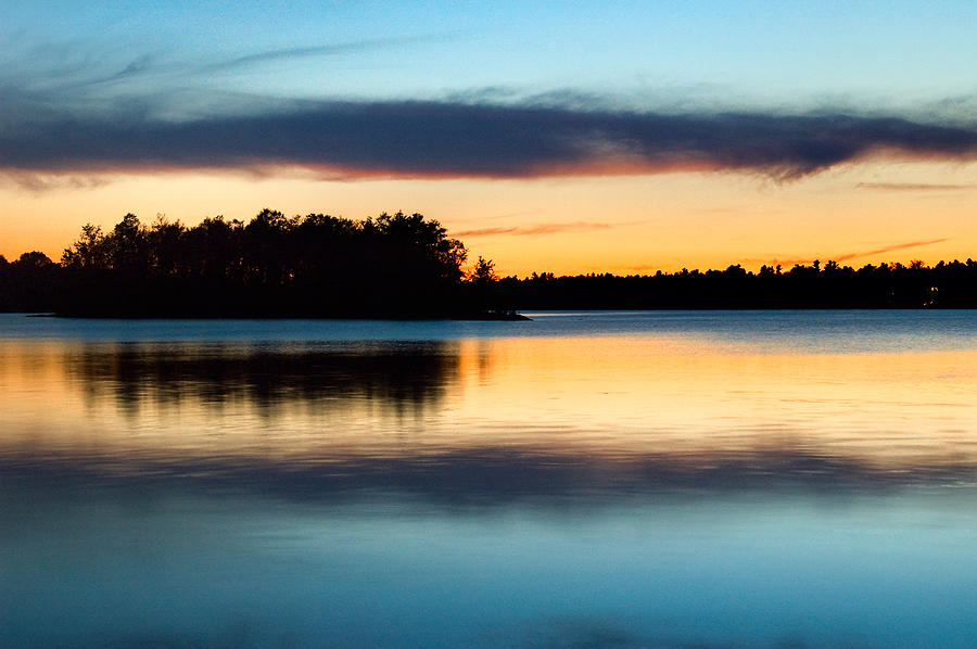 Dusk on Black Lake near Perth Ontario Photograph by Rob Huntley