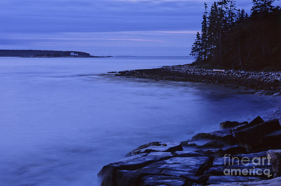 Dusk on Frenchmans Bay Photograph by Alana Ranney