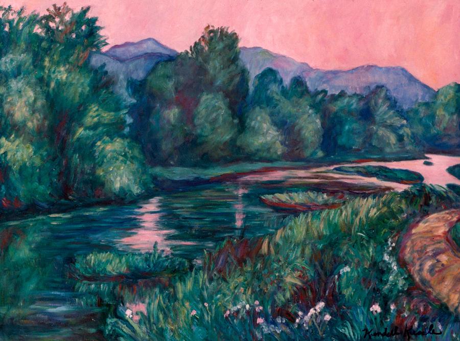 Dusk on the Little River Painting by Kendall Kessler