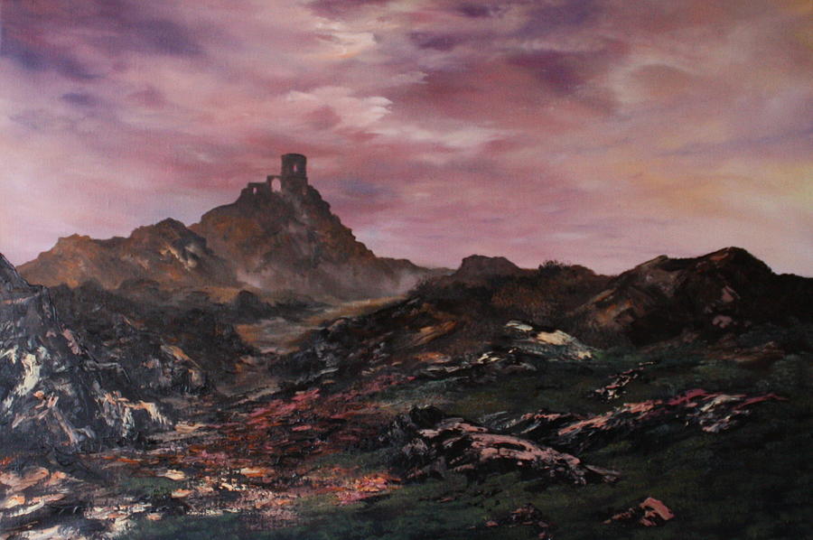 Dusk Over Mow-Cop Painting by Jean Walker