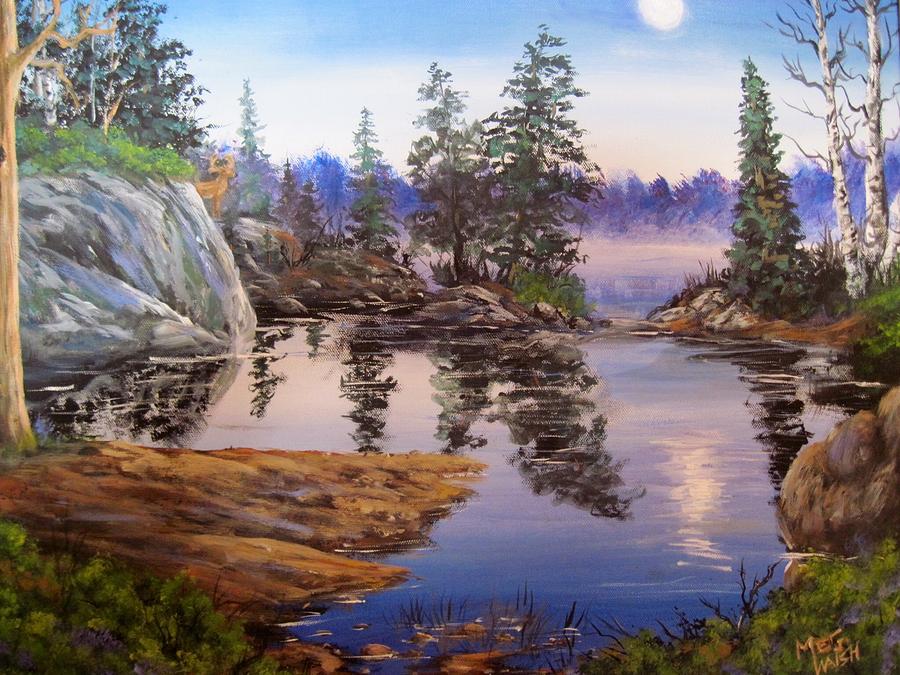 Dusky waters Painting by Megan Walsh