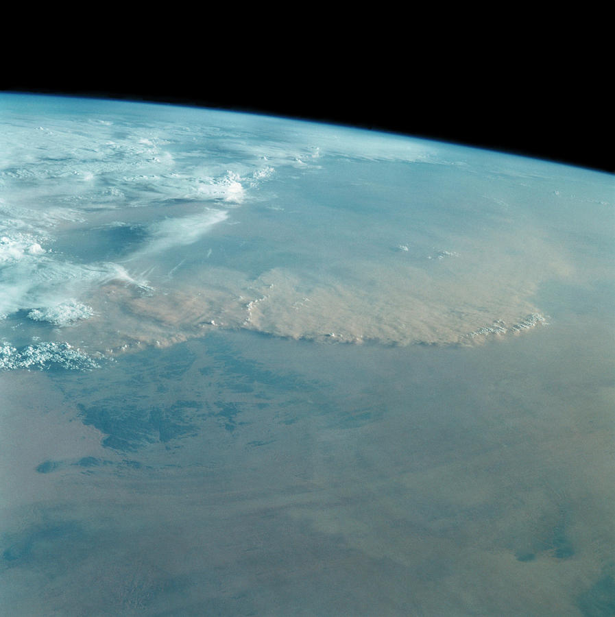 Dust Storm Over Sahara Desert From Space Shuttle Photograph by Nasa/science Photo Library