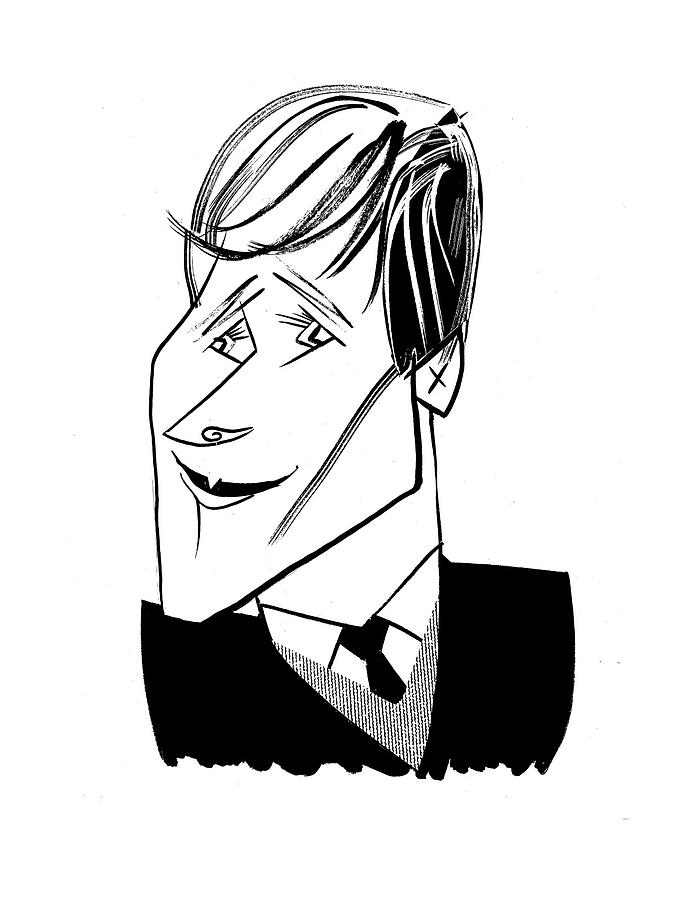 Dustin Lance Black Drawing by Tom Bachtell
