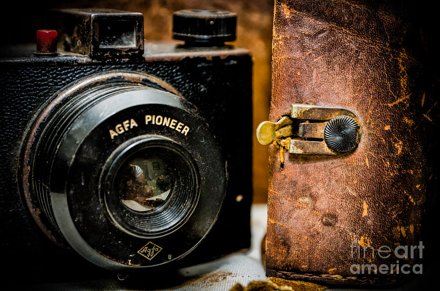 Dusty Agfa Pioneer Camera and Case Photograph by Kathleen K Parker