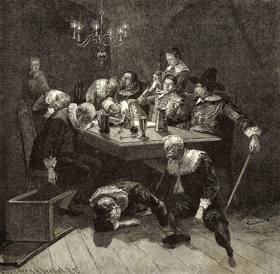 Dutch Drinkers After A Drinking Drawing by Mary Evans Picture Library ...