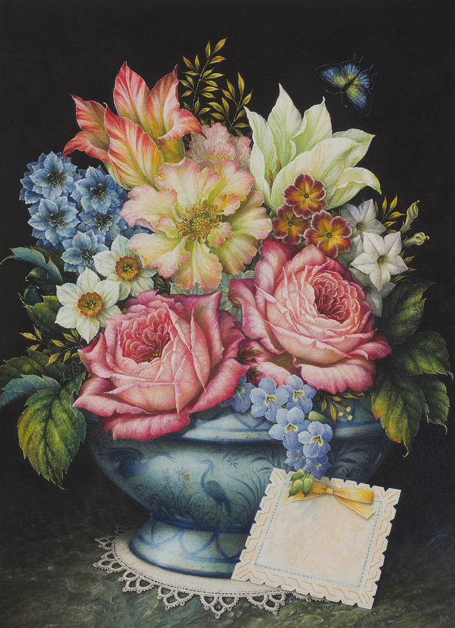 Dutch Flowers Painting by Lynn Bywaters