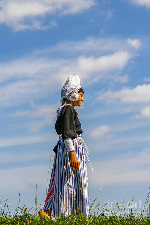 Dutch girl in traditional clothing Photograph by Patricia Hofmeester