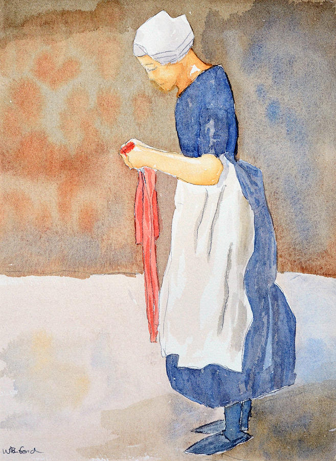 Dutch Girl  Painting by Wade Binford