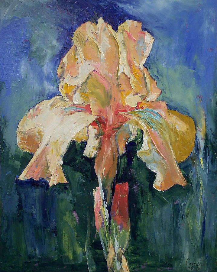 Dutch Iris Painting by Michael Creese