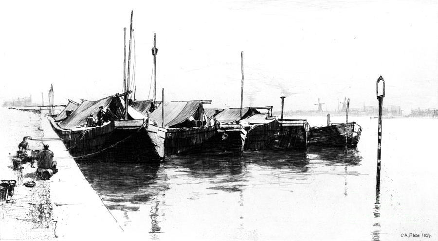 Dutch Market Boats 1888 Photograph by Padre Art