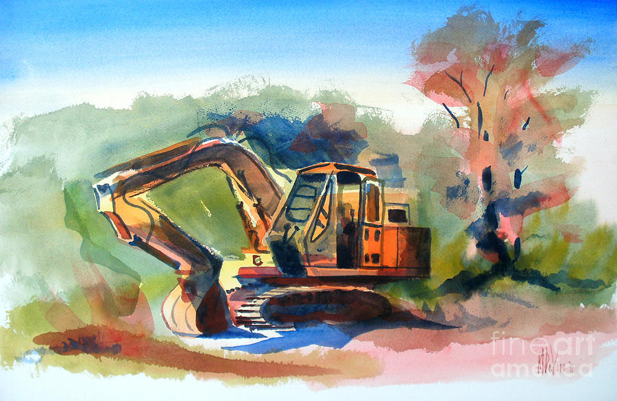 Dozer Afternoon Painting by Kip DeVore