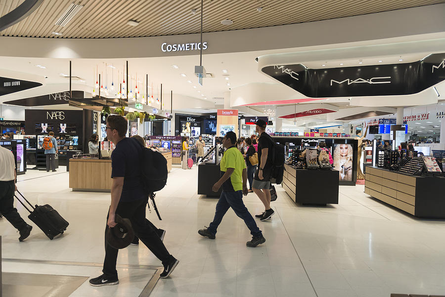 Duty free shops in Kingsford Smith Airport Photograph by Funky-data
