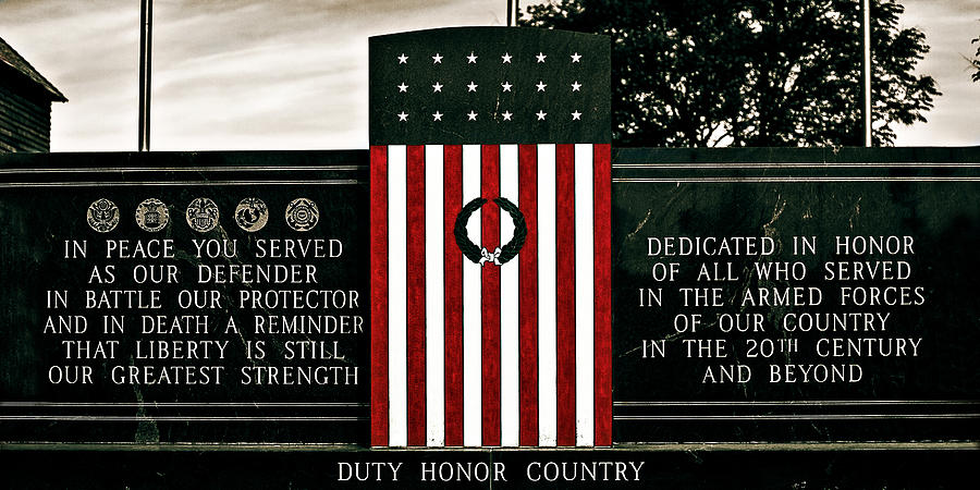 Duty Photograph - Duty Honor Country by Sennie Pierson