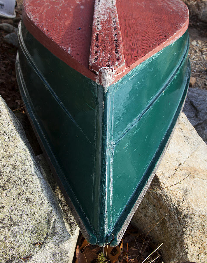 Old Wooden Painted Duxbury Skiff Photograph by Charles Harden