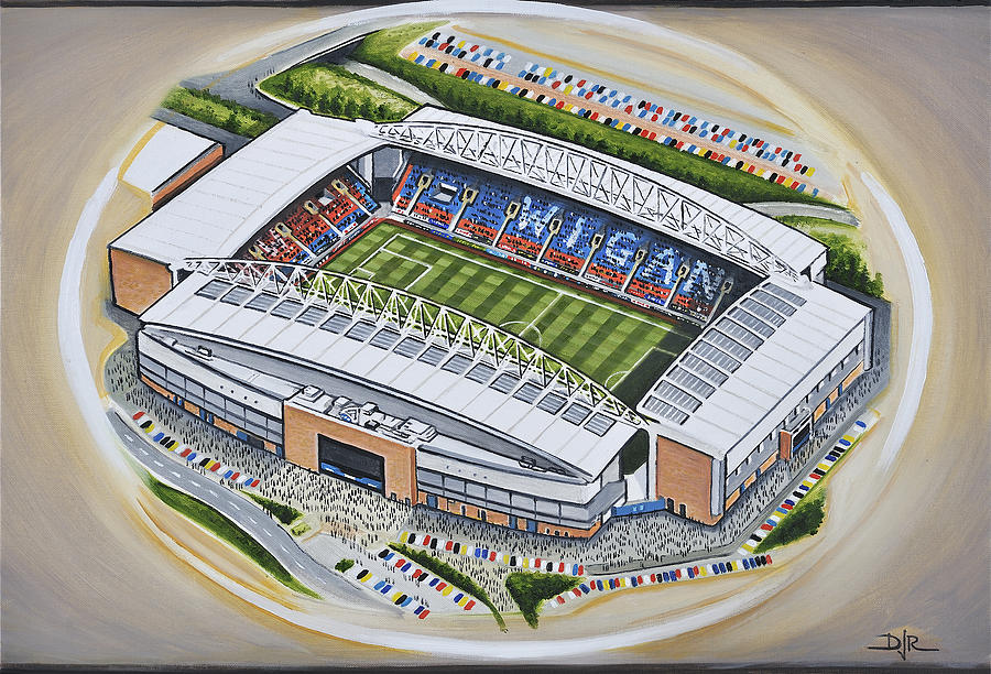 Football Painting - DW Stadium - Wigan Athletic by D J Rogers