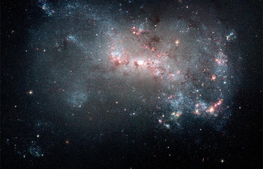 Space Photograph - Dwarf Galaxy Ngc 4449 by Nasa/esa/stsci/science Photo Library