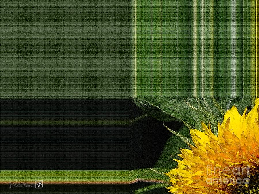Dwarf Sunflower named Teddy Bear Painting by J McCombie
