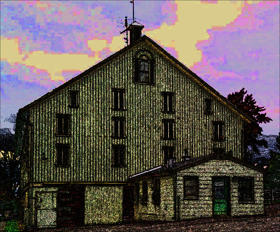Dwight D. Eisenhower Barn In Gettysburg In Draw Form Photograph by Chris W Photography AKA Christian Wilson