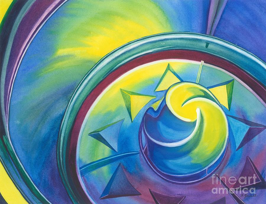 Color Swirl Painting by Barbara Jewell