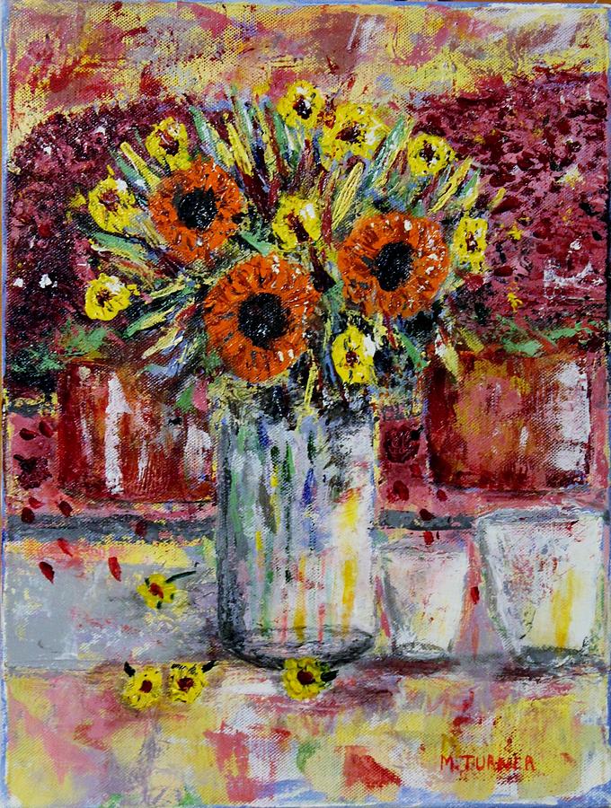 Dying Flowers Painting by Melvin Turner