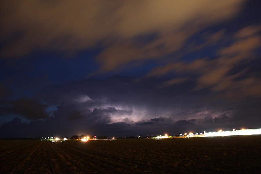 Dying Storm Cells with Fantastic Lightning Photograph by NebraskaSC