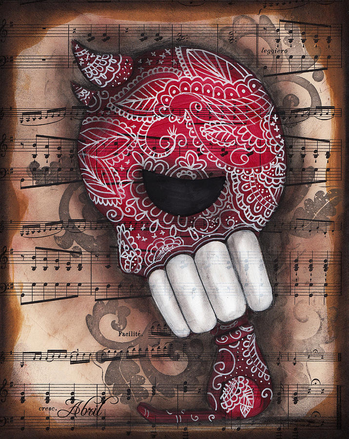 Music Painting - Dying to live by Abril Andrade