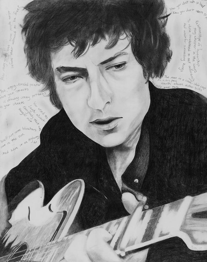 Bob Dylan Drawing - Dylan by Jennifer Urciuolo