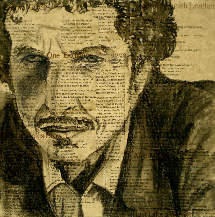 Dylan the Poet Drawing by Debi Starr
