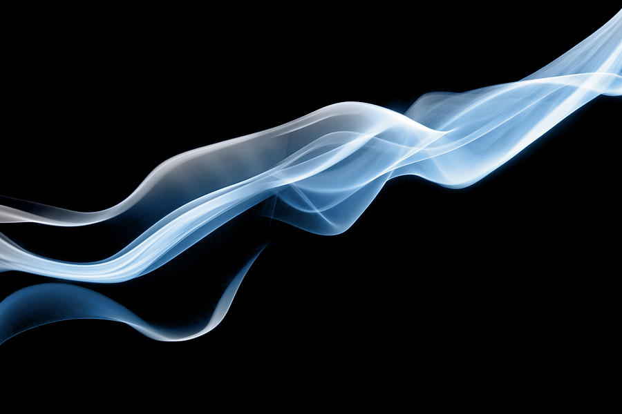 Pattern Photograph - Dynamic Threads Of Blue Smoke by Anthony Bradshaw